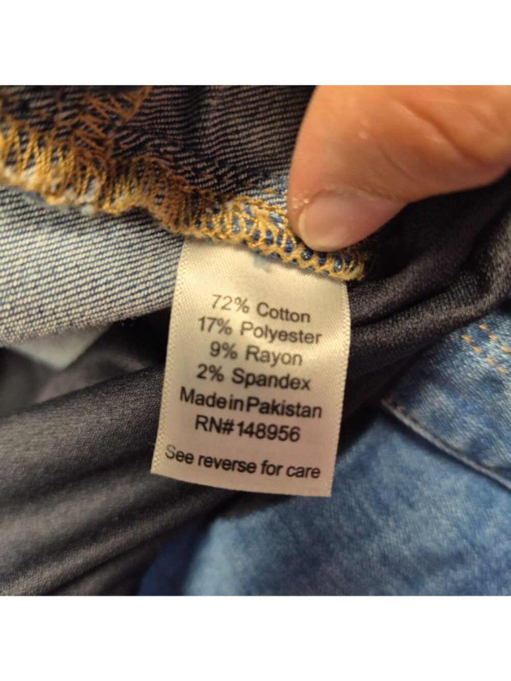 Sonoma Maternity Distressed Blue Denim Jeans With Black Belly Panel Size 12 - Picture 8 of 8